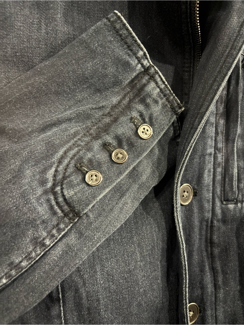 Armani Exchange Dark Wash Denim Blazer Jacket Minimalist Y2K - Picture 4 of 4